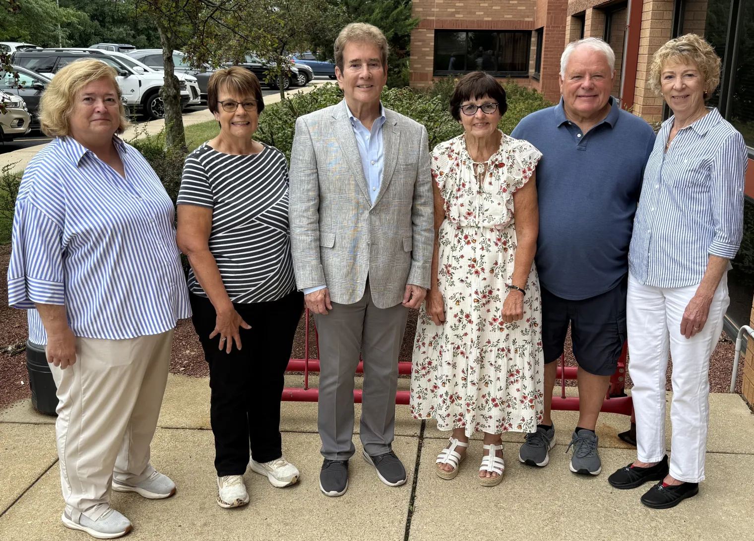 Outdoor group photo of 6 exec committee members