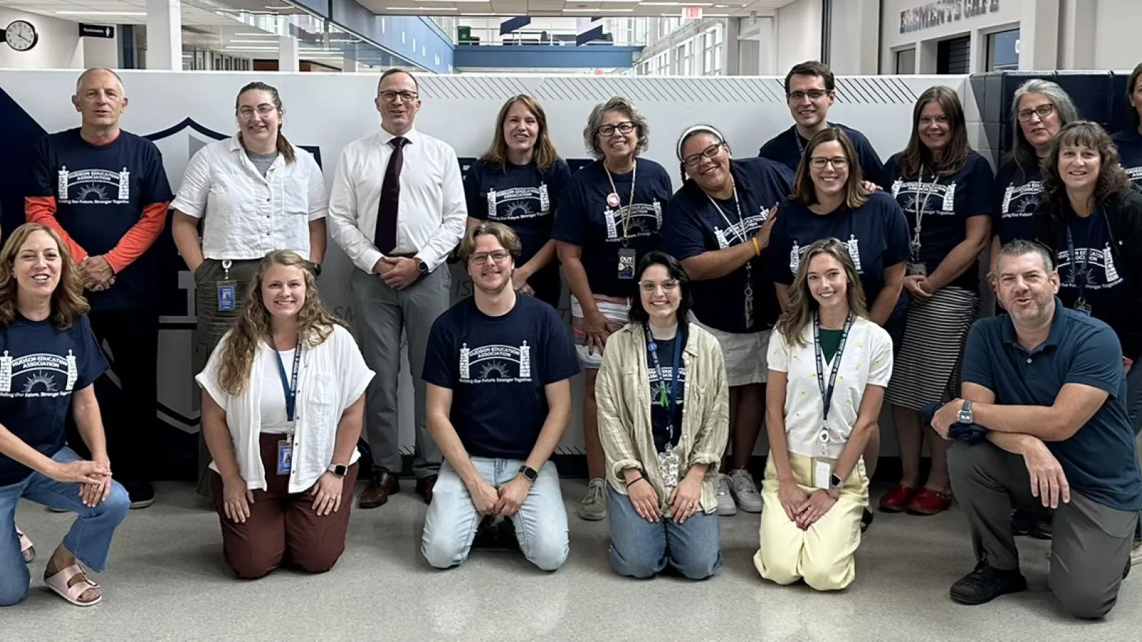 Group of members in Hudson EA shirts