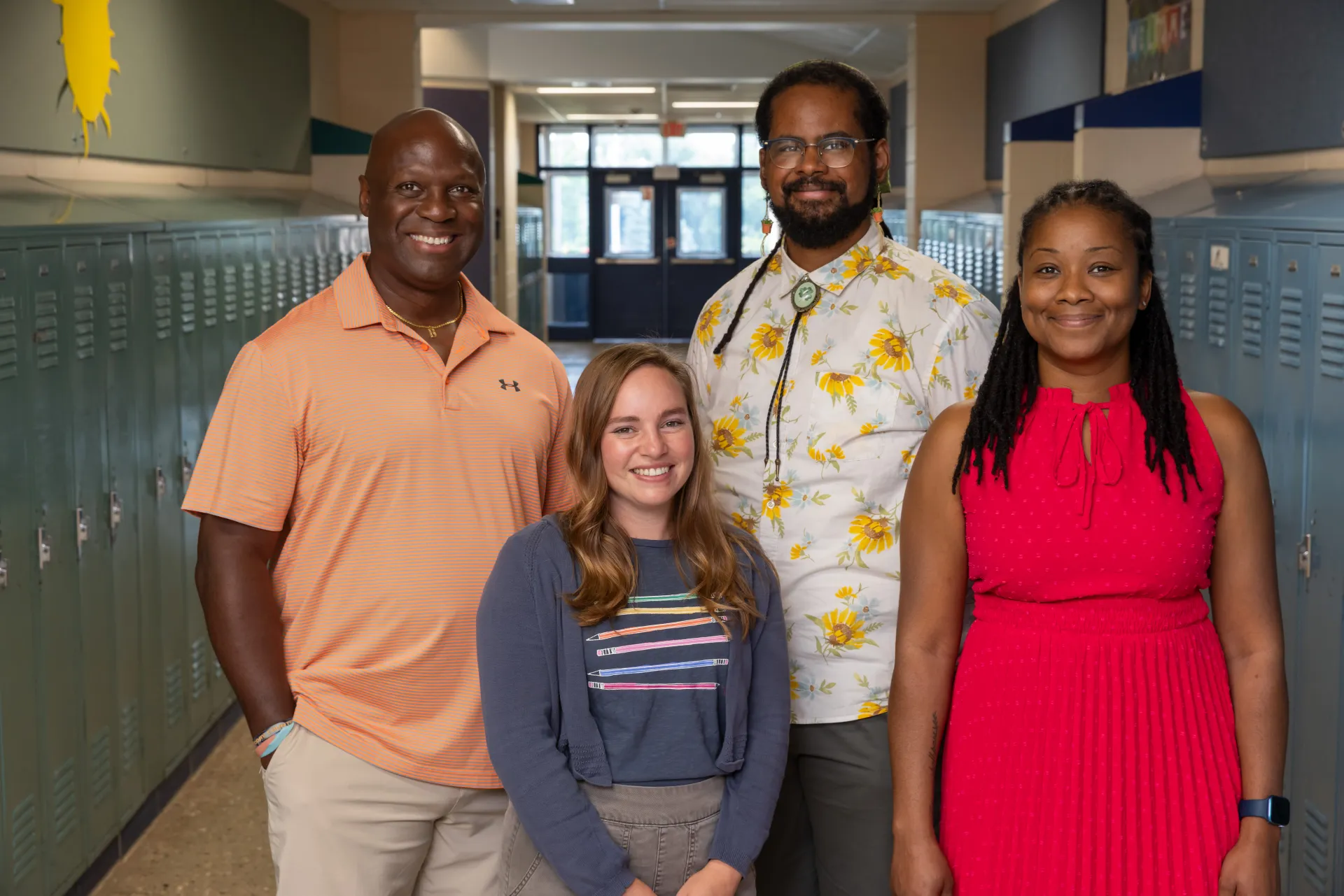 Four members in at school solidarity