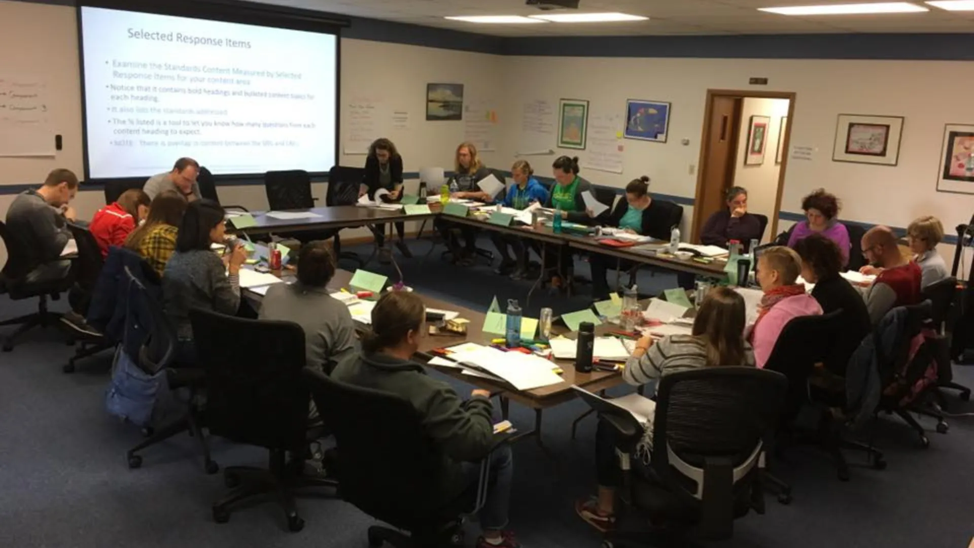 National Board group meeting in MTEA conference room.