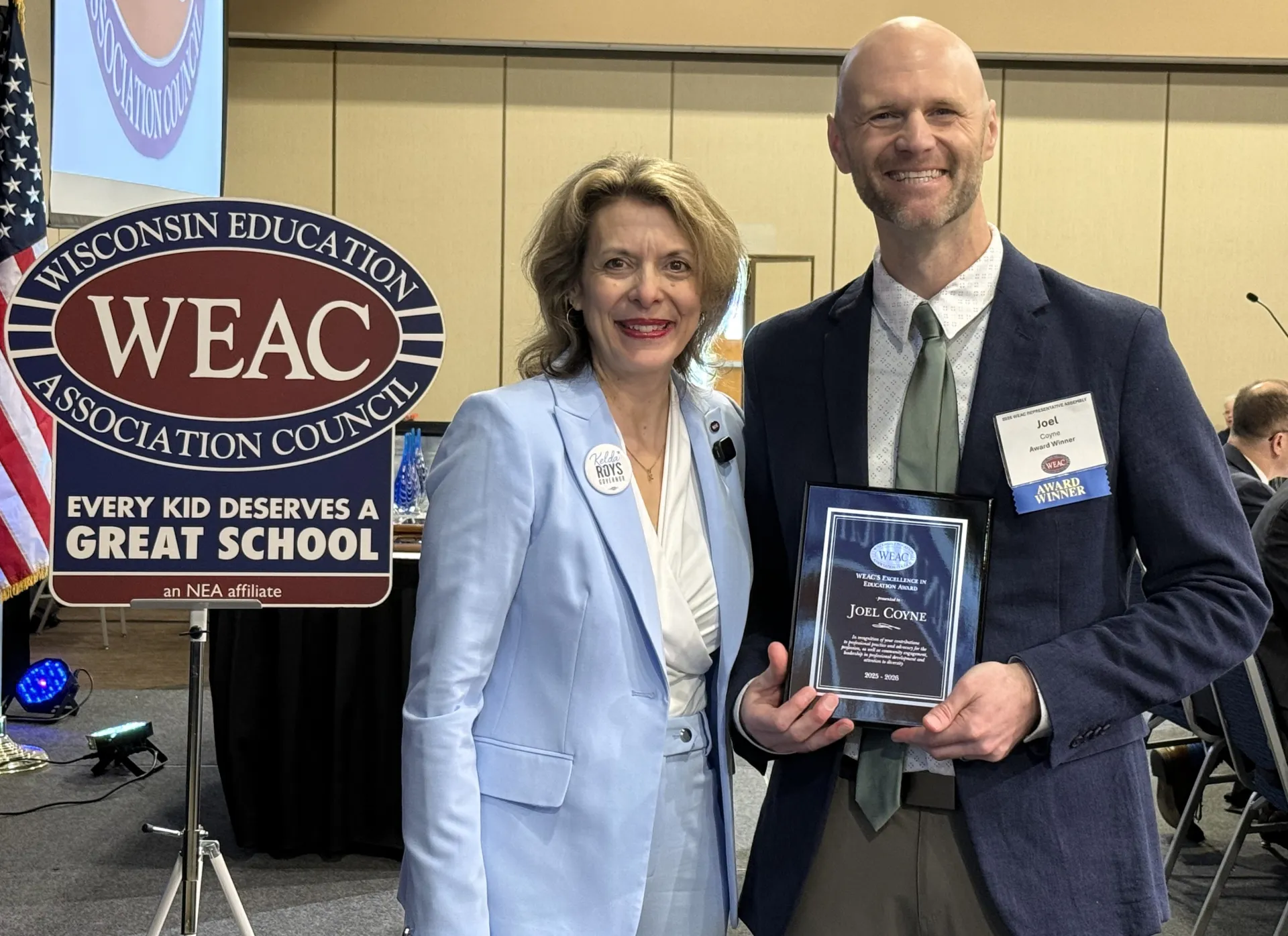 Joel Coyne and WEAC President