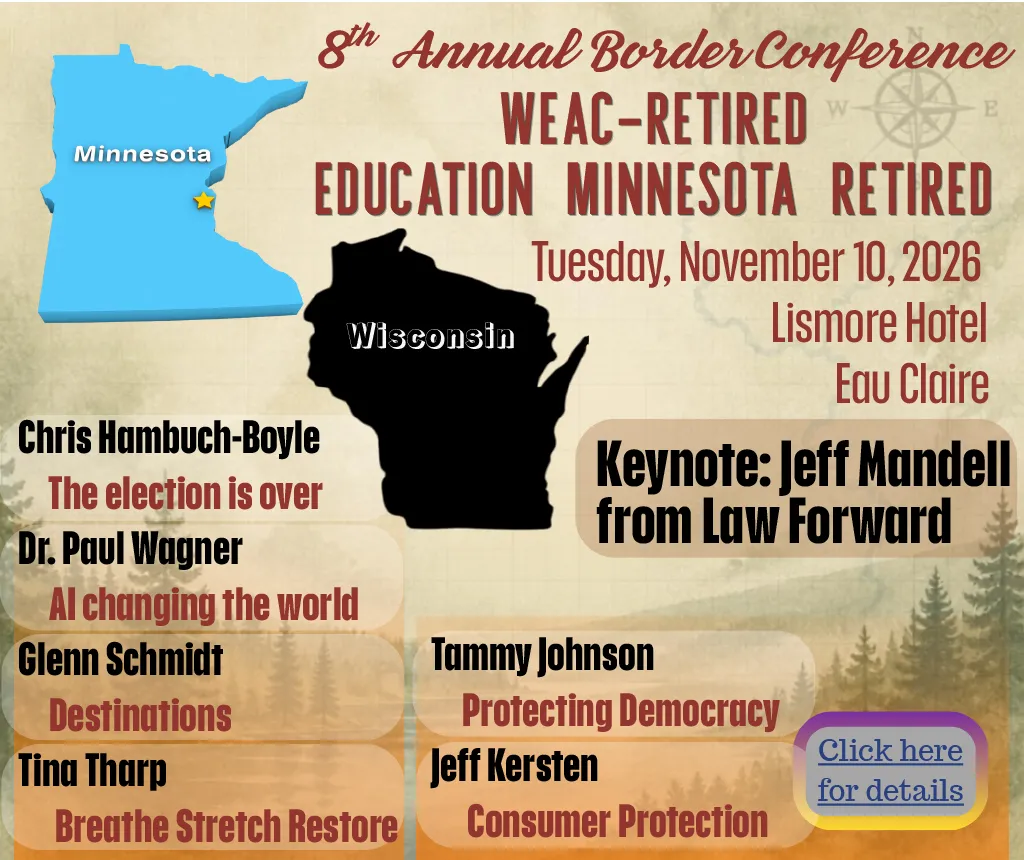 Image promoting 2026 Retired Border Conference