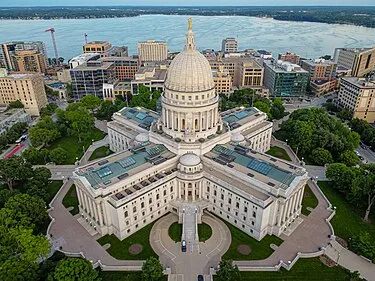 Wisconsin capitol plus surroundings