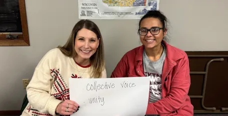 Young teachers promoting collective bargaining