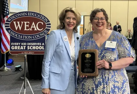 WEAC president with ESP of the Year 2026