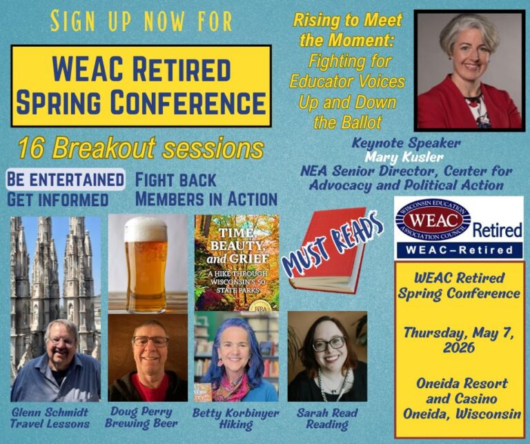 Registration is Open for WEAC-Retired Annual Conference Featured Image